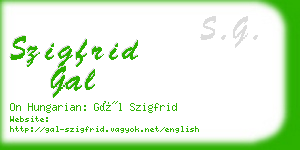 szigfrid gal business card